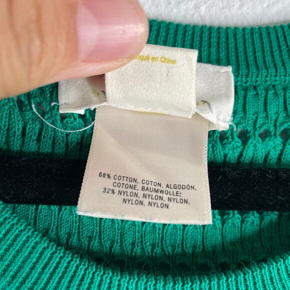 Maeve By Anthropologie Kelly Green Knit Fitted Retro Dress size Medium - Picture 10 of 12